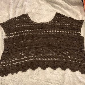 2/$20 Lane Bryant Crochet Open Knit Top